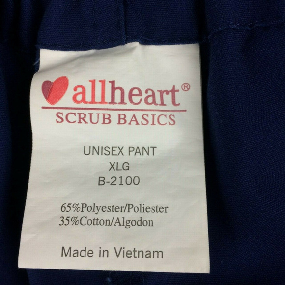 Allheart Scrub Basics Unisex Scrub Pants Sz XLG - Picture 4 of 4